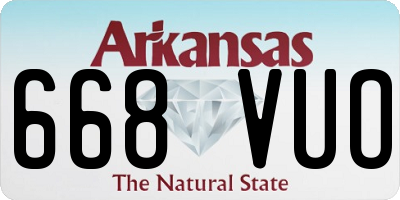 AR license plate 668VUO