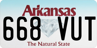 AR license plate 668VUT
