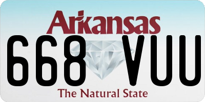 AR license plate 668VUU