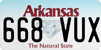 AR license plate 668VUX