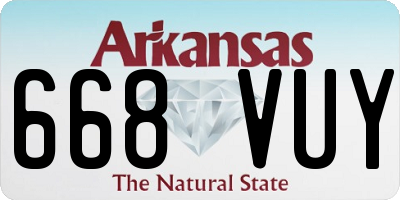 AR license plate 668VUY