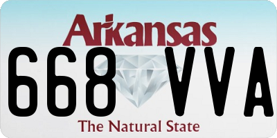 AR license plate 668VVA
