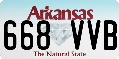 AR license plate 668VVB