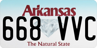 AR license plate 668VVC