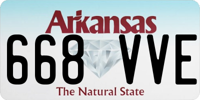 AR license plate 668VVE