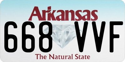 AR license plate 668VVF