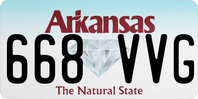 AR license plate 668VVG