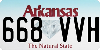 AR license plate 668VVH