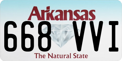 AR license plate 668VVI
