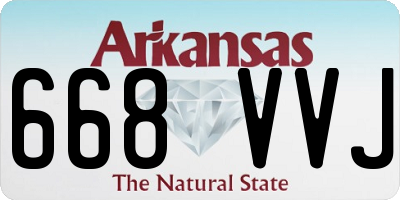 AR license plate 668VVJ