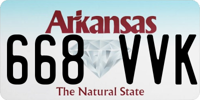 AR license plate 668VVK