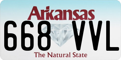 AR license plate 668VVL
