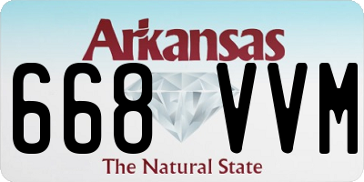 AR license plate 668VVM