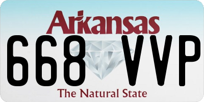 AR license plate 668VVP