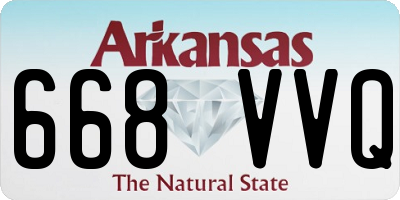 AR license plate 668VVQ