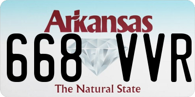AR license plate 668VVR