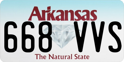 AR license plate 668VVS