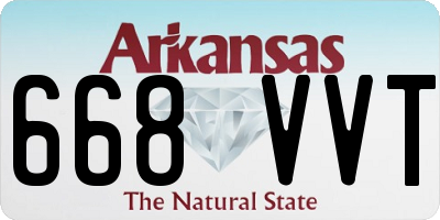 AR license plate 668VVT