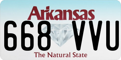 AR license plate 668VVU