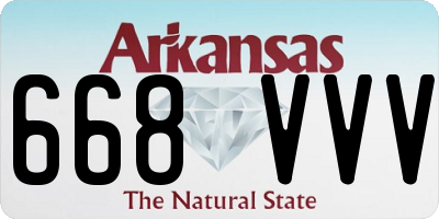 AR license plate 668VVV