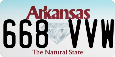 AR license plate 668VVW