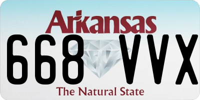 AR license plate 668VVX