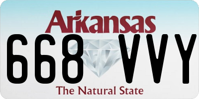 AR license plate 668VVY