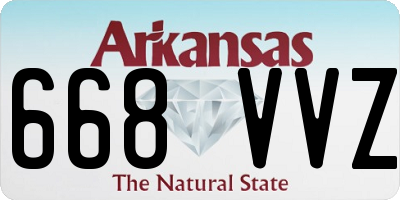 AR license plate 668VVZ