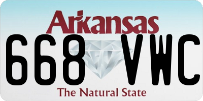 AR license plate 668VWC