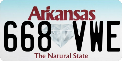 AR license plate 668VWE