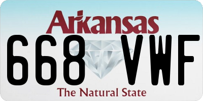 AR license plate 668VWF