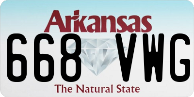 AR license plate 668VWG