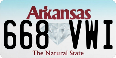 AR license plate 668VWI
