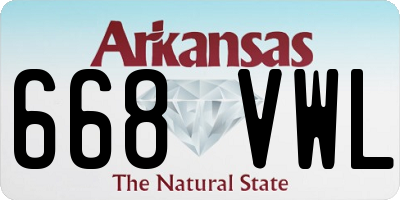 AR license plate 668VWL