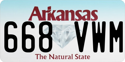 AR license plate 668VWM