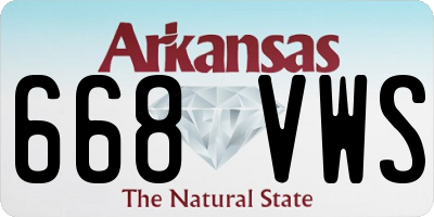 AR license plate 668VWS