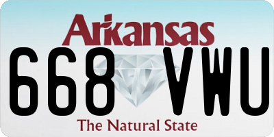 AR license plate 668VWU