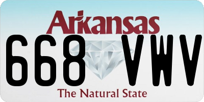 AR license plate 668VWV
