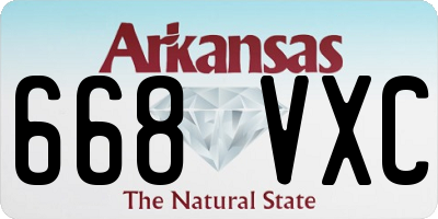 AR license plate 668VXC