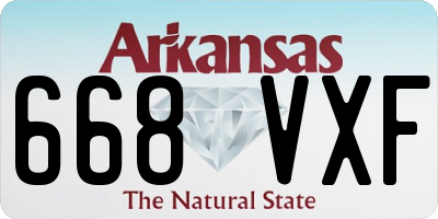 AR license plate 668VXF