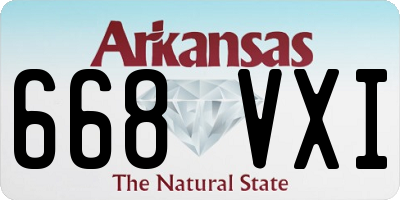 AR license plate 668VXI