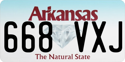 AR license plate 668VXJ