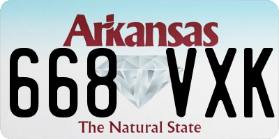 AR license plate 668VXK