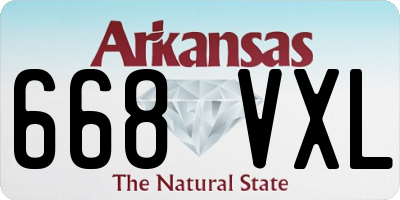 AR license plate 668VXL