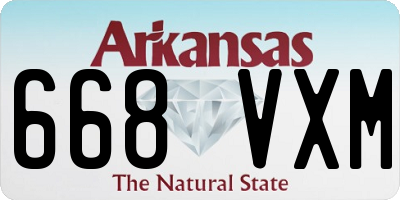 AR license plate 668VXM