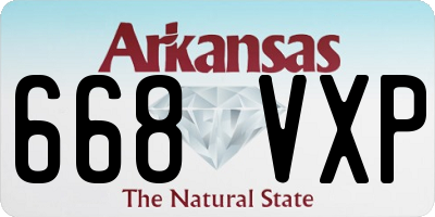 AR license plate 668VXP