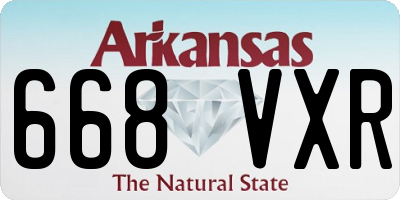 AR license plate 668VXR