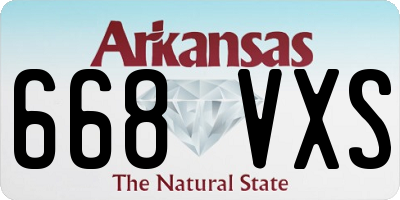 AR license plate 668VXS