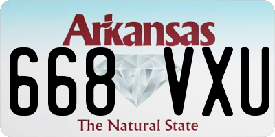 AR license plate 668VXU