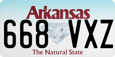 AR license plate 668VXZ